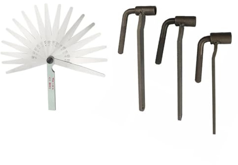 Set completo di strumenti di regolazione della valvola con spessimetro per moto, misure rapide e accurate (A)
