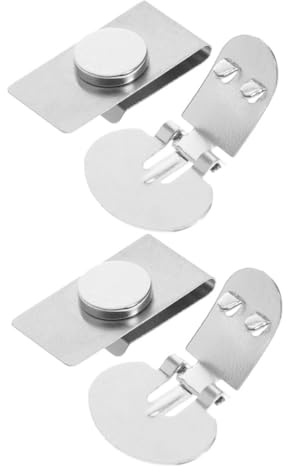 Ciieeo 2 Paar Magnetische Krawattenklammern aus Edelstahl Unsichtbarer Krawattenhalter mit Anti Falten und Anti Schwing Funktion Diskreter Krawattenverschluss für Herren