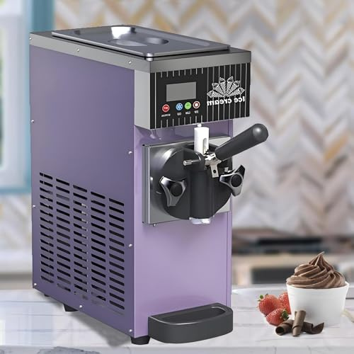 Machine à crème glacée commerciale douce avec pré-refroidissement, nettoyage automatique, écran LCD pour restaurants, magasins, snack-bars