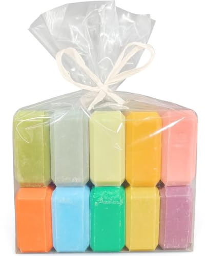 Le Véritable - Hantverk dofttvål - lyxiga bubblor - set med 10 x 125 g - dofter: argan, oliv, aloe vera, vanilj - ylang - känslig hud - ekologisk naturlig, ansikte och händer - tillverkad i Frankrike