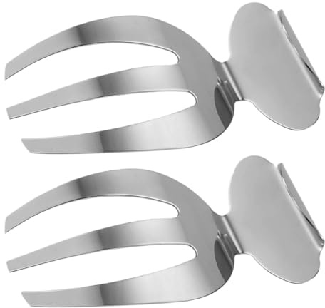 MUELODSIC Tenedores para Ensalada de Acero Inoxidable 2 Piezas Pinzas Mini para Servir Ensalada y Fruta Utensilios Portátiles para Postre y Aperitivos en Cocina y Picnic