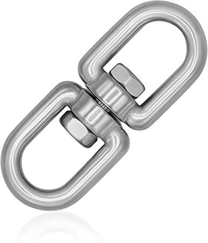 everlar® Stainless Steel Swivel I 5 mm S, BS 300 kg I Comfortable & Safe Turning & Attaching Punch Bag, Swivel Grill, Sling Trainer and Many Others I High Strength & Weather Resistant