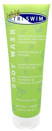 Triswim Kids Scented Body Wash After Swimmer Skincare, Chlorine Removal, Soothes and Moisturizes Skin, Relieves Symptoms Eczema & Dry Skin