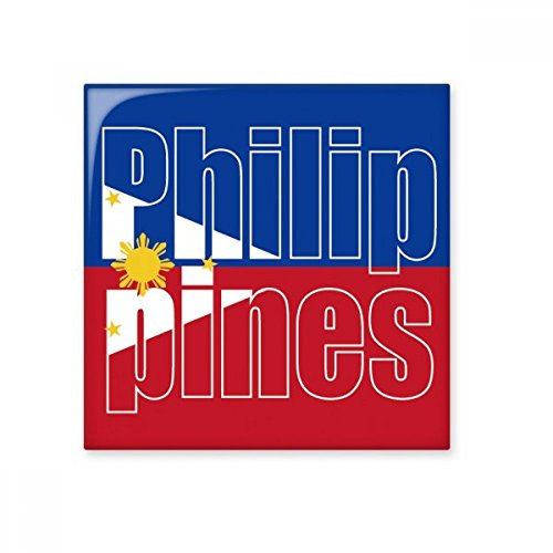 DIYthinker La bandera de Filipinas País Nombre brillante baldosa cerámica de baño Cocina muro de piedra artesanal de regalo Decoración