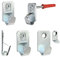 2 x Heavy Duty Steel Safety Picture Frame/Mirror/Canvas Hooks with Screws and Plugs