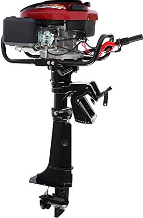 Kaibrite Benzin Bootsmotor Außenbordmotor Fischerboot Motor Außenborder mit Luftkühlsystem 4-Takt 7HP Trolling Motor