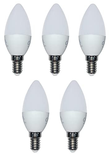 5er Set LED Kerze E14 4 Watt 320 Lumen warmweiß 3000k LED Lampe Energiesparlampe Energiesparend, Hochwertige Leuchte, Ideal für Wohnräume