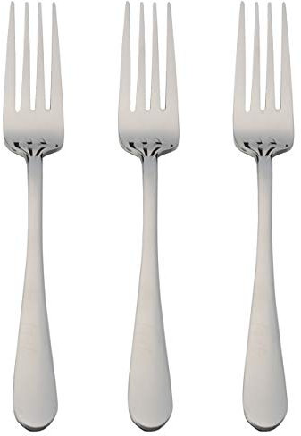 3 Fourchettes de Table 20 x 2,65 cm en Acier Inoxydable 18/0 Design Simple et Élégant