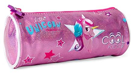 PERLETTI Einhorn Federmäppchen Mädchen für Grundschulen und Kindergarten - Kinder Pencil Case Pink Etui Schuletui Stiftemappe - Rosa Bleistifte Marker Kugelschreiber Organizer Cool Kids (Einhorn)