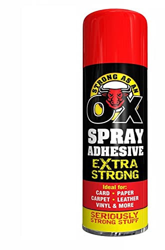 Multi Purpose Spray/Carpet/Contact/Heavy Duty Adhesive Spray for Carpet Vinyl Cardboard foil Card Paper Leather Craft Fabric & Man More (Spray Adhesive)