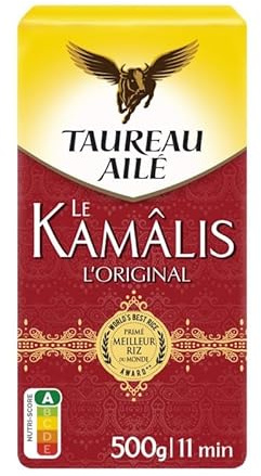 TAUREAU AILE - Riz Kamalis 500g - Origine Vietnam - Idéal accompagnement de vos plats exotiques - Sachet refermable de 500g pour une conservation optimale - Epicerie raffinée. - Le Lot De 3