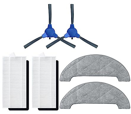 EtliN Compatible With Venga VG RVC 3000 3001 Robot Vacuum Clenaer Replacement Spare Parts Accessories Main Side Brush Hepa Filter Mop Rag Wipe (Color : Set 14)