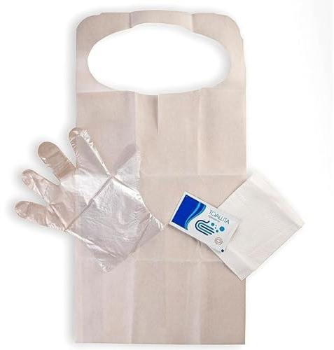 PimPam Factory Baberos para Calçots Desechables de 32x50 cm - Babero Desechable - Repelente al Agua con Cierre de Goma - Ideal para Calçotadas y Comidas Familiares