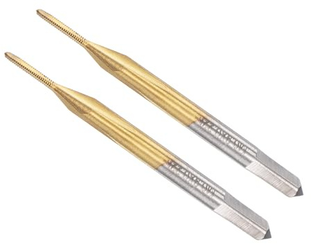 CoCud Taraud à Fileter, Taille de Filetage M0.9 x 0.225, 3 Rainures Droites, Acier Rapide, Outil de Réparation pour le Taraudage - (Pour Taraudage de Acier Inoxydable, Cuivre), 2 Pcs