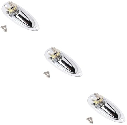 ibasenice 3stücke Boat Gitarrenstecker Und Buchse Mit Montageplatte Und Schrauben Für Elektrische Gitarren Und Bässe Robustes Chromdesign Für Lange Haltbarkeit