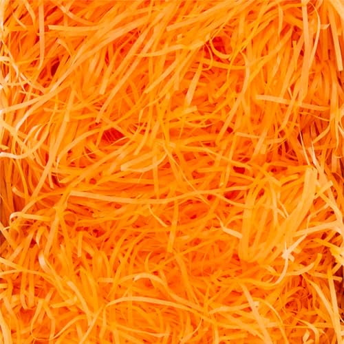 150g Geschreddertes Papier Orange Geschenk Füllmaterial für Pakete,Geschenkbox,Geschenkkorb und Präsentkorb