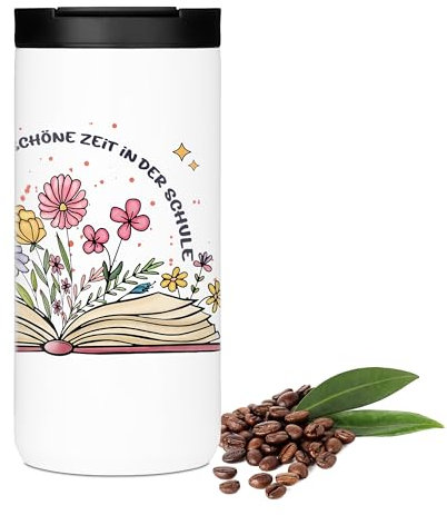 GRAZDesign Personalisierter Kaffeebecher für Lehrerin mit Namen, Geschenk Thermobecher Edelstahl 400ml