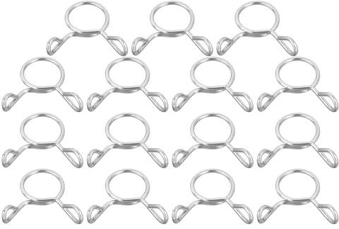 QUARKZMAN 15 Pcs Clips à Ressort pour Tuyau de Conduite de Carburant, 10mm Diamètre Intérieur Acier Inoxydable 304 Pinces à Ressort pour Tuyau d'Eau, pour Moto, Scooter, ATV