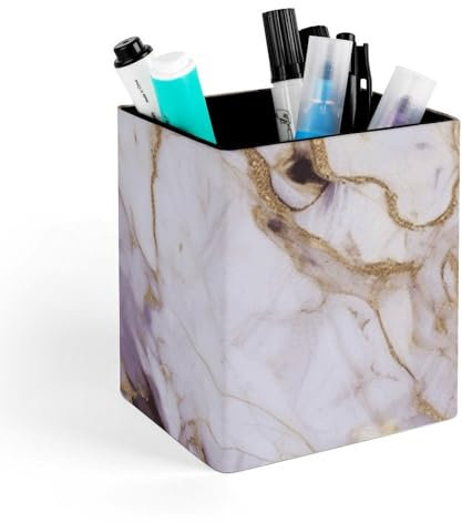 NQLYUT Stifthalter für Schreibtisch, Stiftehalter, Make-up-Pinselhalter, Marmor-Stiftbecher, Schreibtischzubehör, Stift-Organizer, Stiftebecher, Bürobedarf-Organizer