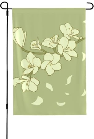 Drapeau de maison imprimé bégonia de dessin animé 71 x 101,6 cm, grande bannière double face, décoration extérieure pour porche, terrasse, cour