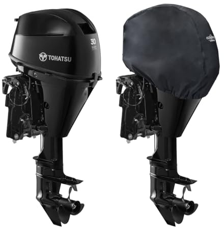 Oceansouth Tohatsu Halbe Außenbord-Abdeckung (MFS25D, MFS30D 2022) – wasserabweisend, universelle Passform, Motorabdeckung