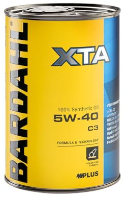 Bardahl - XTA C3 5W-40 - Olio Motore per Auto, Lubrificante per Vetture Benzina e Diesel Equipaggiate di DPF o FAP, Pulisce gli Organi del Motore, con Formula Anti-Usura, 1 L