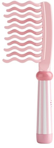 Peigne à Dents Larges,Peigne Pour Cheveux Bouclés | Double Rangée Antistatique Massage Cuir Chevelu Femmes et Filles