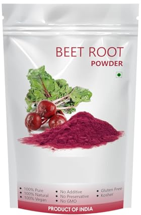 VK Beet Root Powder - 100 Gm | Rich in Vitamins & Minerals | Make it Smoothies, Juice, candy, Cakes | Also use in Cosmetic products