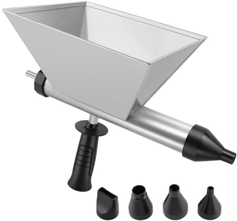 Electric Mortar Grout Gun,Portable Metal Cement Caulking Gun with 4 Nozzles for Tile Installation and Wall Repair