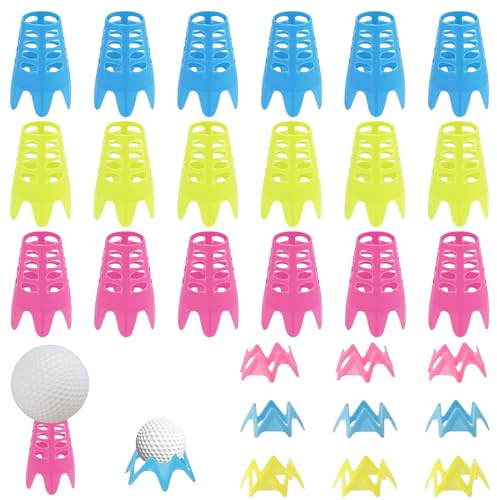 27 Stück Golf Tees Kunststoff,Golf Tees,Wintertees Golf,Golf Simulator Tees Wiederverwendbar,2 Größe Kurz Lang Golfmatte,Bunt Golf Matten Tees Tragbare Drinnen Draußen Für Winterrasen Driving Range