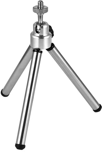 Supporto Luci da Pesca Mini 26cm in Lega di Alluminio | Acciaio Inox e Plastico, Argento, Rotazione Libera 360°, Leggero e Retrattile