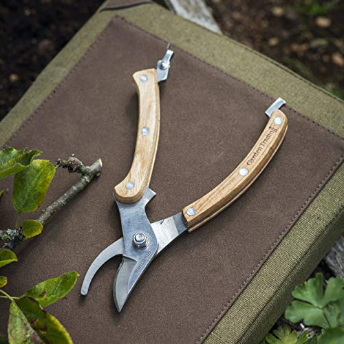 CKB LTD Sécateur à tête ronde professionnel robuste pour plantes, buissons et haies – Bois en acier inoxydable