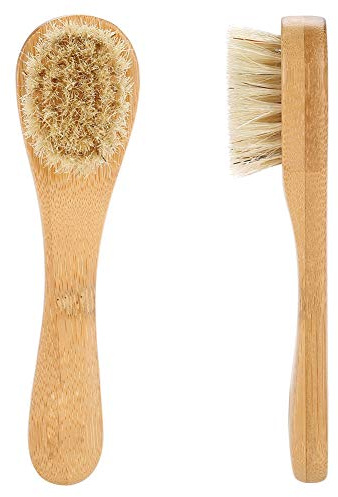 Gesichtsbürste mit Holzgriff, Badezubehör, Körperbürsten, Peeling, Reinigung der Haut Pinsel Werkzeug