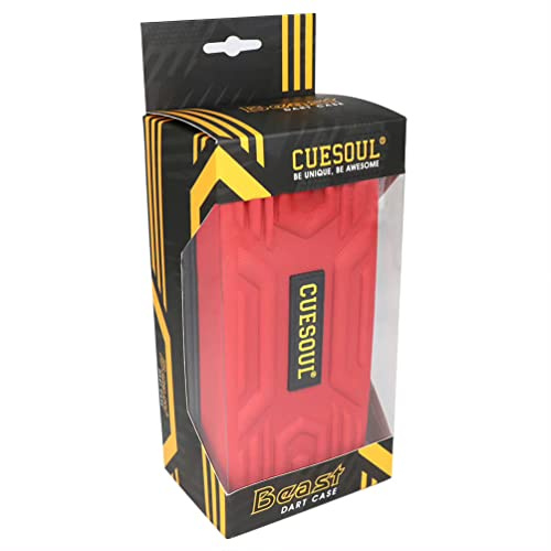 CUESOUL Beast Estuche para Dardos para Puntas de Acero/Dardos de Punta Blanda, Almacenamiento de Transporte de Dardos Grandes para Puntas de Dardos, Ejes, Plumas y Accesorios (Solo Estuche)