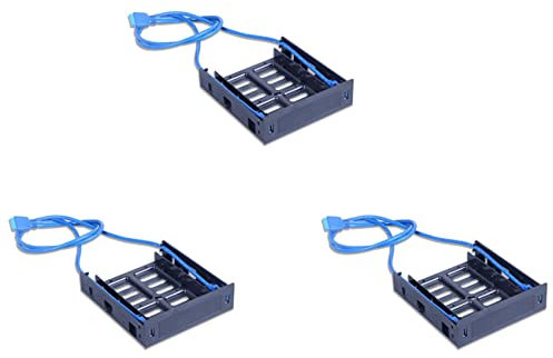 liovitor 6 x USB 3.0 Frontplatte mit 8,9 cm (3,5 ) Gerät/HDD oder 2,5 SSD/HDD auf 5,25 Diskettenlaufwerk auf optisches Laufwerk Schachtschalenhalterung