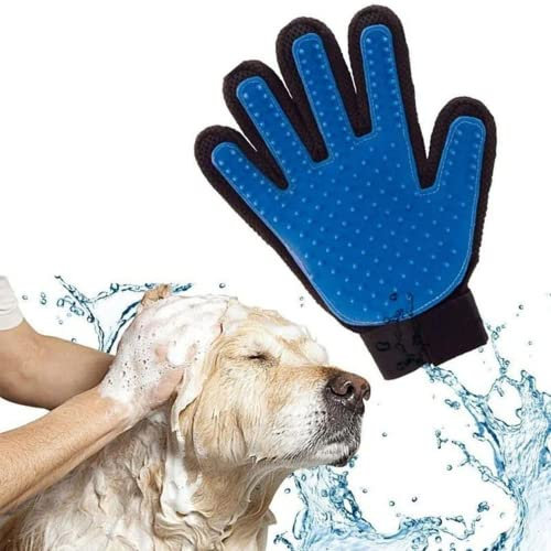 Primal Internet GmbH Premium Fellpflege Handschuhe Hunde & Katzen | 2 Pflegehandschuhe für Haustiere | Massagehandschuh Paar-Set | Bürsten-Handschuhe