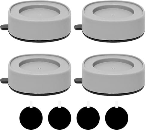 Onyxify 4pcs Washing Machine Rubber Feet Pads Anti Vibration Mat,Rubber Feet Pad, Anti-slip Pad, Shock Absorber, Non-slip Fixed Anti-deviation, Used for Dryer, Washing Machine, Dishwasher etc.(grey)