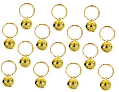 Cabilock 14stücke Hängende Haustierglocke DIY-weihnachtsglocke Hängeornament aus Kupfer Glockenzubehör für Partydekoration Klarer Klang Dekorative Glöckchen für Festliche Atmosphäre