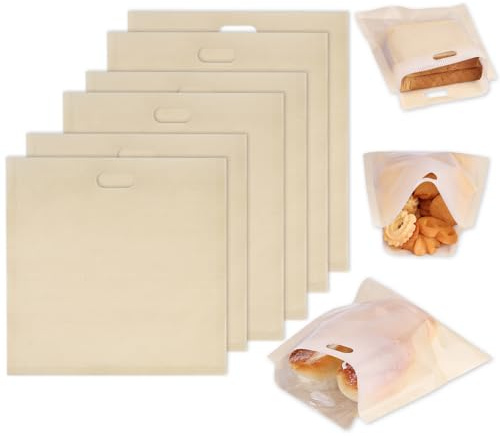 VGOODALL 6 bolsas reutilizables para tostadora, antiadherentes, resistentes al calor, fáciles de limpiar para queso a la parrilla