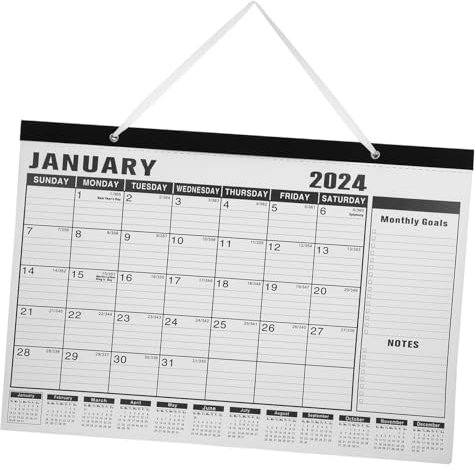 TEHAUX Englischer Wandkalender Monate Schreibfläche Stabiles Design Für Büro Zuhause Studium Minimalistischer Monatskalender Praktische Planung Geschenk