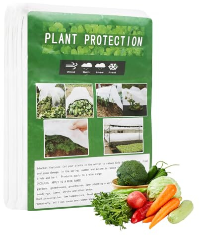 35g/m² 2.5m x 10m Housse Hivernage Plante Exterieur, Voile Hivernage Plante Exterieur, Non-tissée de Protection Hivernale for Protection Antigel Perméable, Coupe-Vent, Froid, Chaud et Anti-Insectes