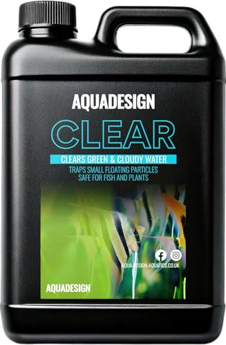 Aqua Design CLEAR 2500ml Aquarium Water Clarifier - Leaves Water Crystal Clear - Green & Cloudy Water Treatment - Treats 12,500L