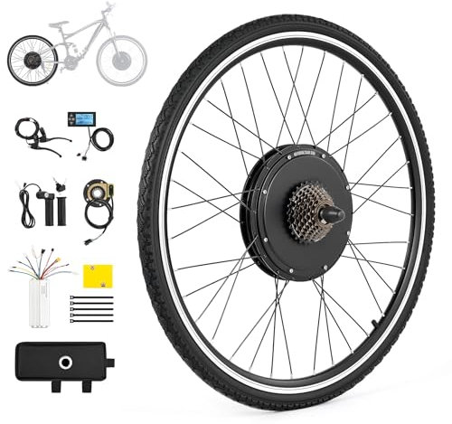 Viribus 28 Zoll Ebike Umbausatz E-Bike Hinterrad Umbausatz Kit Elektrofahrrad Umbausatz Ebike Conversion Kit Electric Bicycle Umbausatz Pedelec Umbausatz 1000W