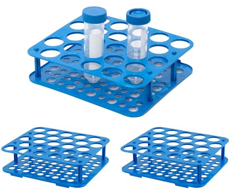 Lot de 3 supports de tubes à centrifuger pour puits, 25 tubes à centrifugeuse, support de récipient, tube de centrifugeuse, étagère de 50 ml, support de laboratoire, support de tube à essai, étagère
