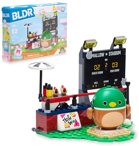 BLDR Squishmallows 121-piece Avery’s Ball Game Building Set 0044 - Includes Squishmallows Buildable Figure Avery, Green