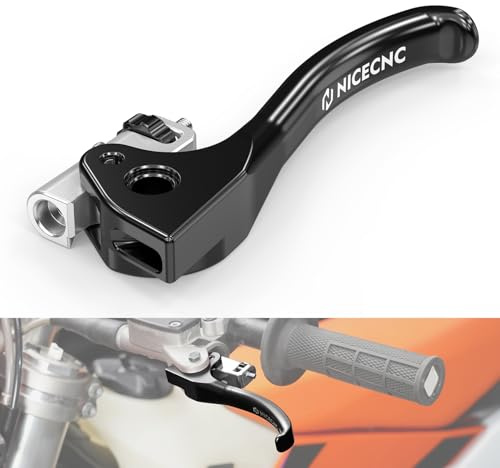NICECNC leva frizione corta compatibile con 200/250/300 RR 2013-2025, 350-500 RR/RR-S 4 tempi 2012-2025, 250 X-TRAINER 2019-2025, 300 X-TRAINER 2015-2025, nero, vedere compatibilità