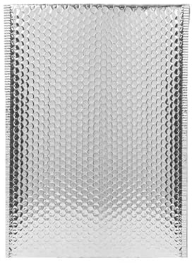 50 st silverfärgade bubbelkuvert fraktförpackningar tillbehör packpåse väskor små företag postkontor skola för ömtåliga föremål (15 x 20 cm)