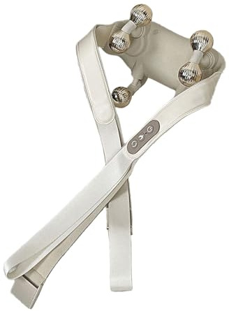 FashionCha Macchina Massaggi Collo Dispositivo Portatile Massaggiante Collo E Spalle Funzione Riscaldante Cinghie Regolabili Ricaricabile Ergonomico Materiale