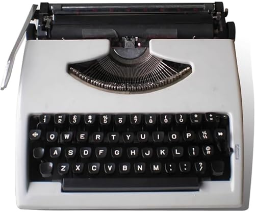 Máquina de escribir manual portátil retro mecánica con funda de transporte para diario creativo y decoración de escritorio, incluye cinta de tinta, regalo nostálgico ideal