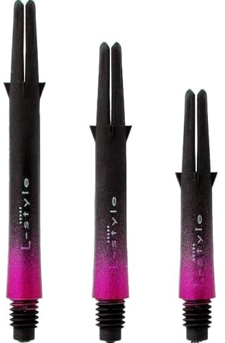 L-style L-Shaft Carbon Two-Tone 190-260 - 330 von Thor-Sports pink - blau - lila - rot - Silber/Made in Japan/zweifarbige Karbon Dart Schäfte